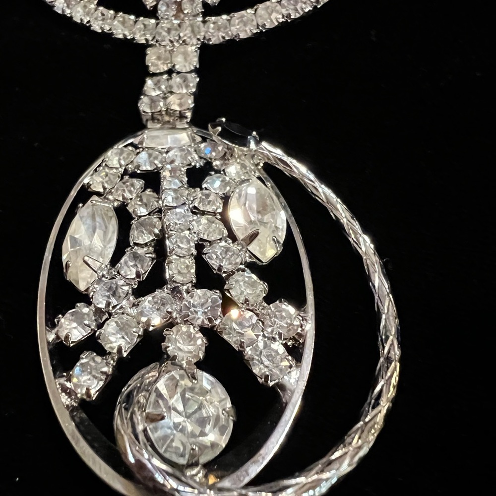 Vintage Rhinestone Silver color Cat - Picture 6 of 8